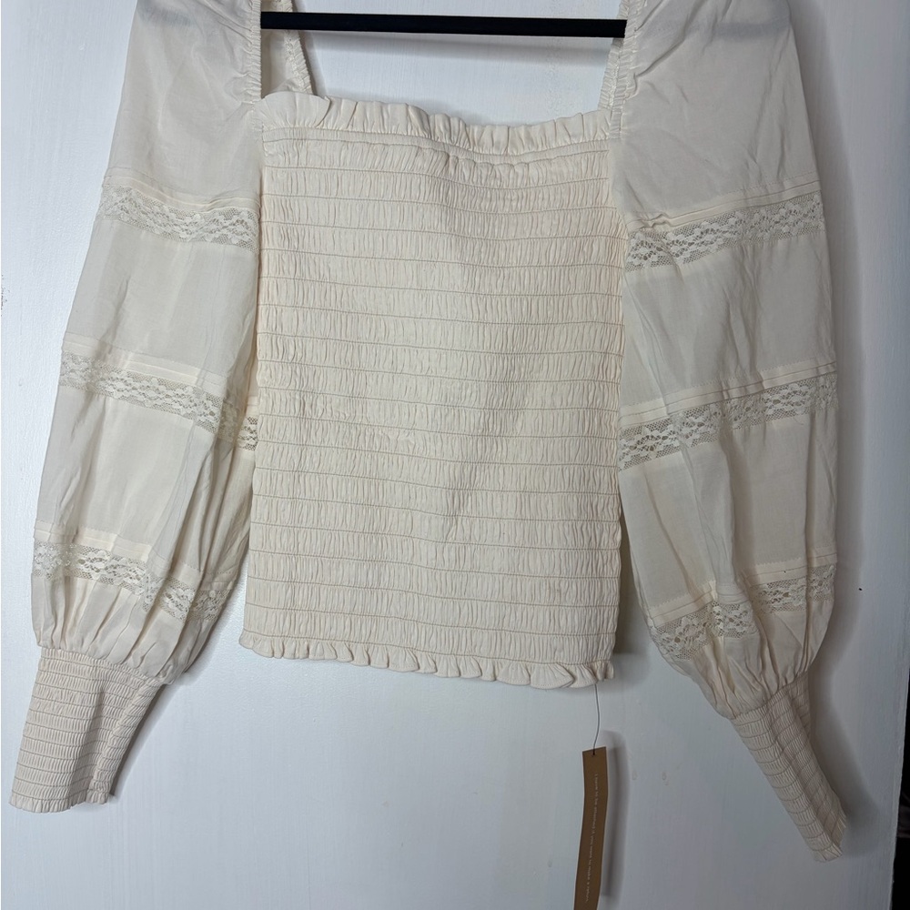 Peasant Cream Women's Top nbw medium reformation
